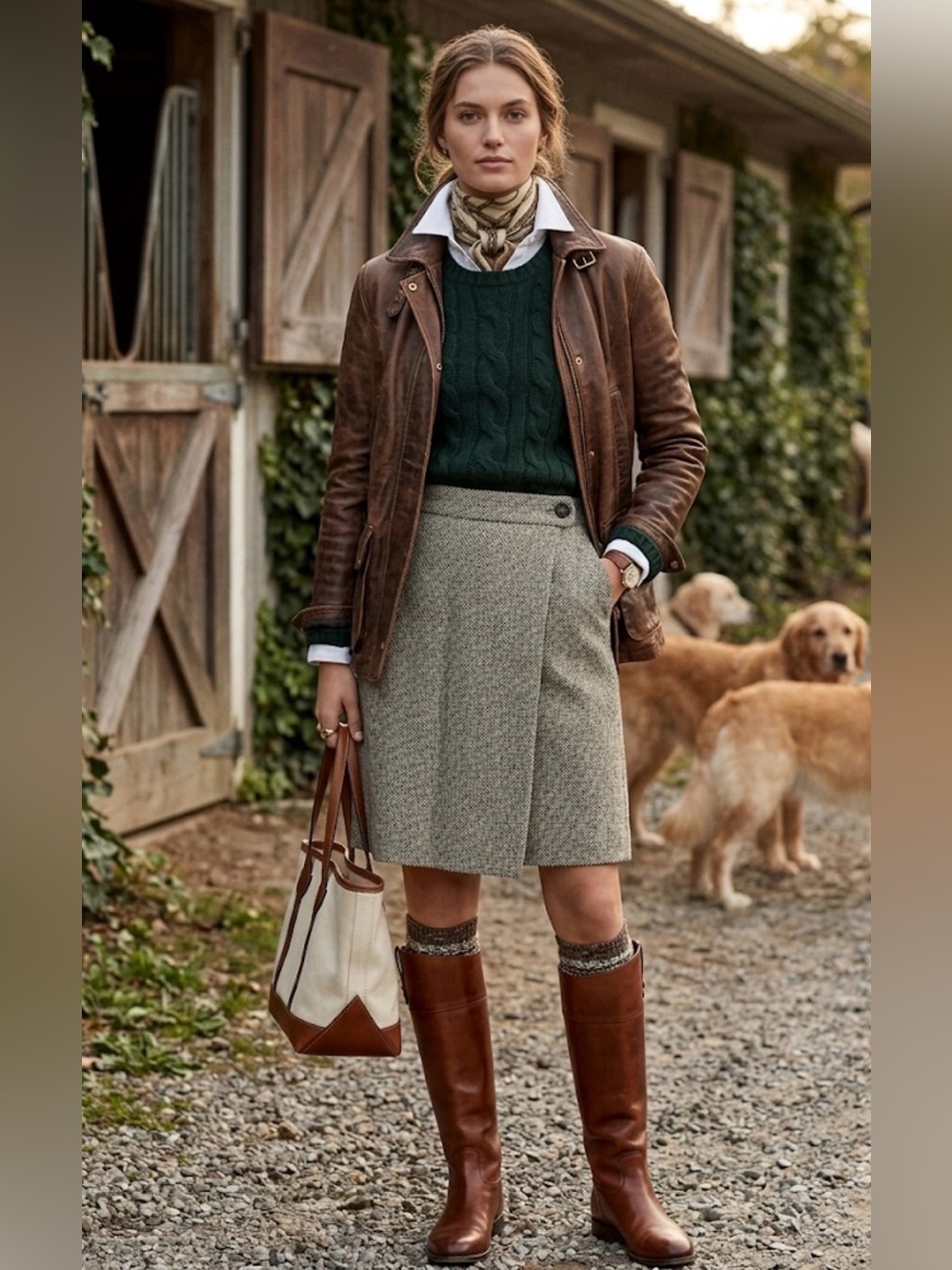 Brooks Brothers Wool Blend Tweed Wrap Skirt Made in Italy Fabric - Size 4